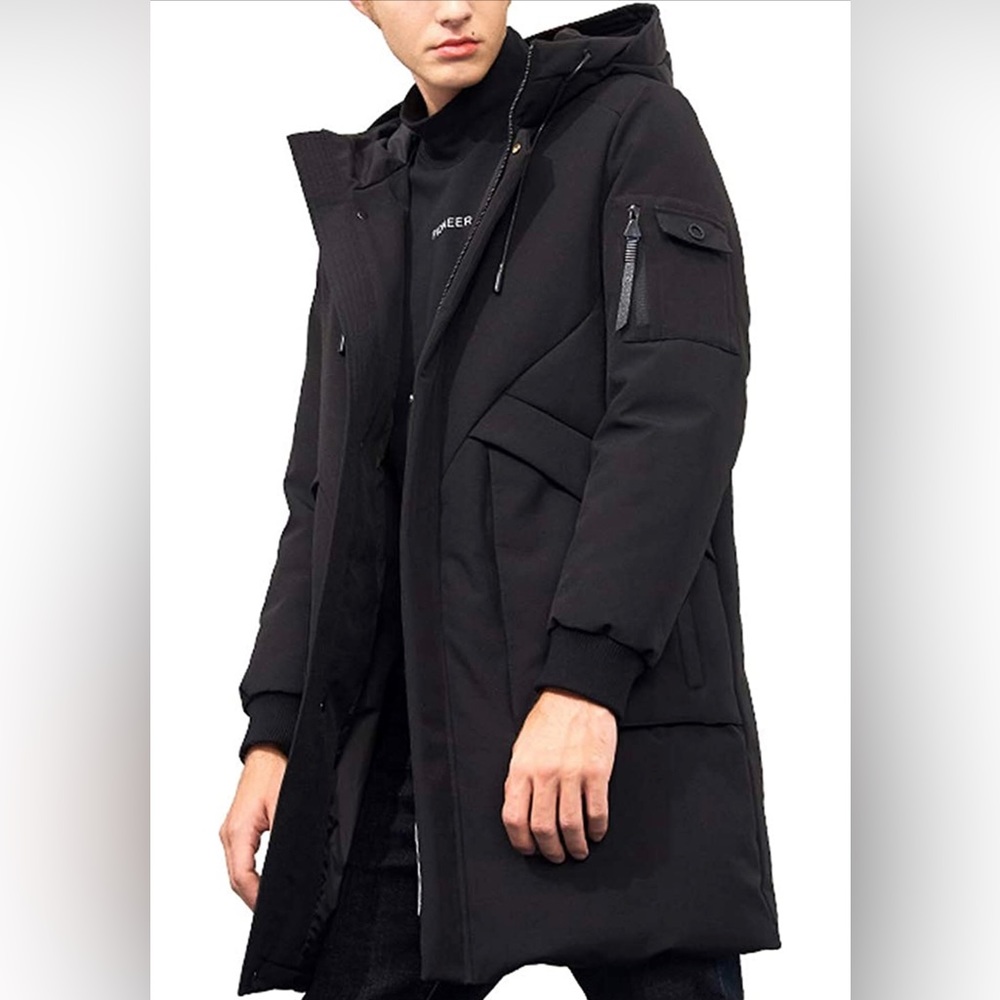 Pioneer Camp Men’s Winter Cost WaterRepellent Windproof Hooded Padded Jacket, L